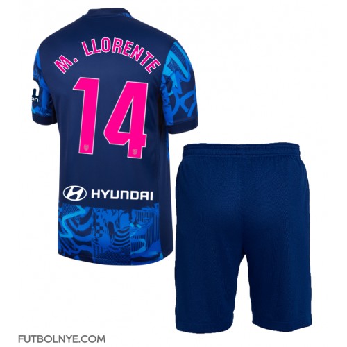 Camiseta Atletico Madrid Marcos Llorente #14 Tercera Equipación para niños 2024-25 manga corta (+ pantalones cortos)